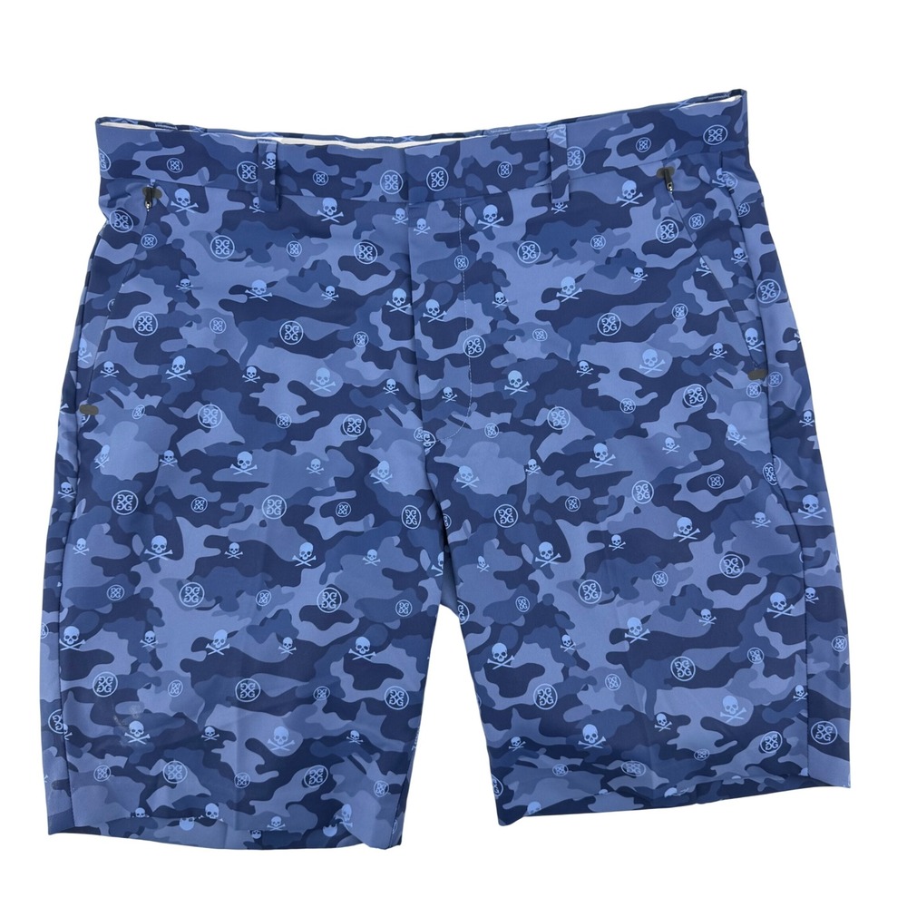 G/FORE Mens Blue Camo Skull & T's Performance Golf Shorts Size 34